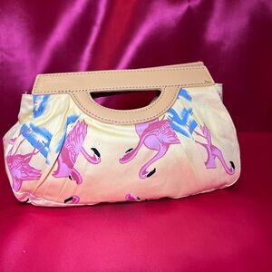 Yellow Flamingo Clutch
